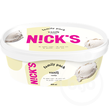 Nicks hozzáadott cukormentes vaníliás jégkrém 850 ml