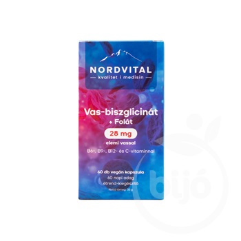 Nordvital vas-biszglicinát vegán kapszula 60 db