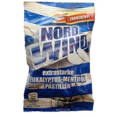 Nordwind eukaliptusz-mentol cukormentes 25 g