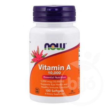 Now a-vitamin 10000iu lágykapszula 100 db