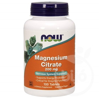 Now magnesium citrate tabletta 200 mg 100 db