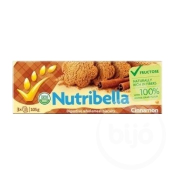 Nutribella keksz fruktózzal fahéjas 105 g