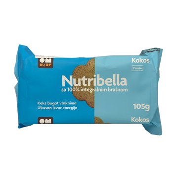 Nutribella keksz fruktózzal kókuszos 105 g