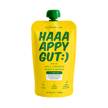 Nutrino Lab haaaappy gut - trópusi pre- és probiotikus gyümölcspüré 180 g