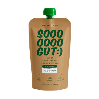 Nutrino Lab sooooooo gut - kakaó és vanília pre- és probiotikus gyümölcspüré 180 g
