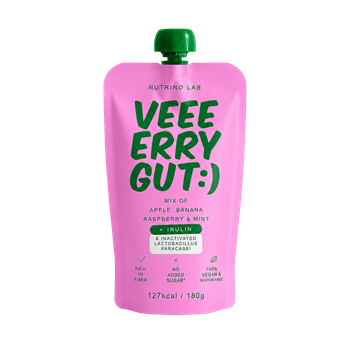 Nutrino Lab veeeery gut - málna és menta pre- és probiotikus gyümölcspüré 180 g