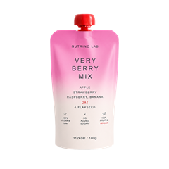 Nutrino Lab very berry mix - alma, eper, málna, banán, zabpehely és lenmag 180 g