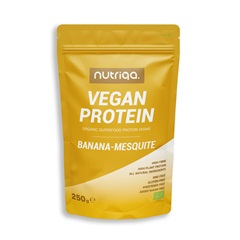 Nutriqa bio vegán banán-mesquite protein shake 250 g