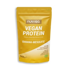 Nutriqa bio vegán banán-mesquite protein shake 500 g