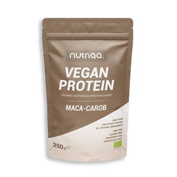 Nutriqa bio vegán maca-carob protein shake 250 g