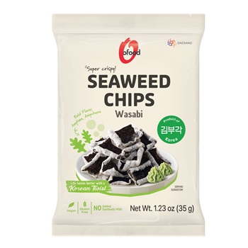 O`Food szuper ropogós alga chips wasabi 35 g