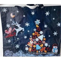 Ökotáska nagy méretű karácsonyi mintás 1 db