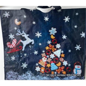 Ökotáska nagy méretű karácsonyi mintás 1 db