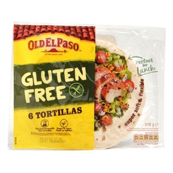 Old El Paso gluténmentes tortilla lap 216 g