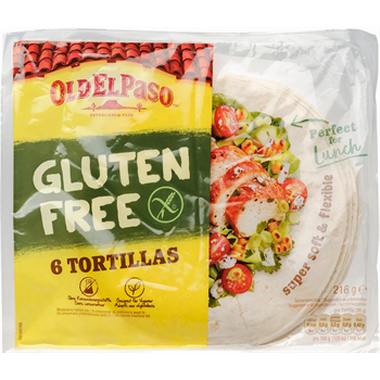 Old El Paso gluténmentes tortilla lap 216 g