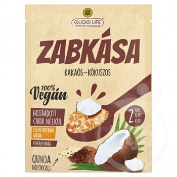 Oligolife vegán zabkása kakaó kókusz édesítőszerekkel 65 g