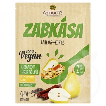 Oligolife vegán zabkása körte fahéj édesítőszerekkel 65 g