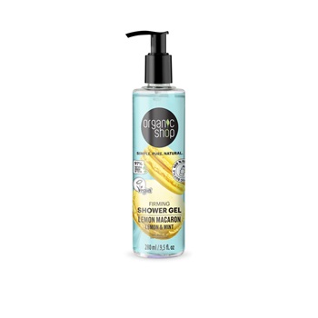 Organic Shop “lemon macaron” feszesítő tusfürdő citrommal és mentával 280 ml
