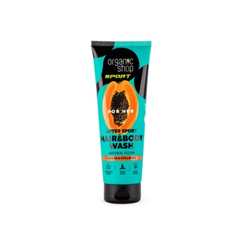 Organic Shop sportolás utáni sampon és tusfürdő papayával és kollagénnel 200 ml