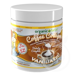 Organic force kávé kollagén por kávéba vagy egyéb italba vitaminokkal és inulinnal vanília 318 g