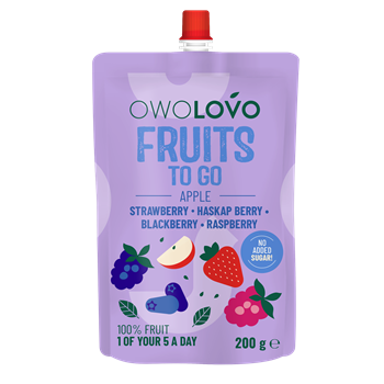 Owolovo gyümölcspüré alma-eper-szeder-áfonya-málna 200 g