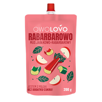 Owolovo gyümölcspüré alma-rebarbara 200 g