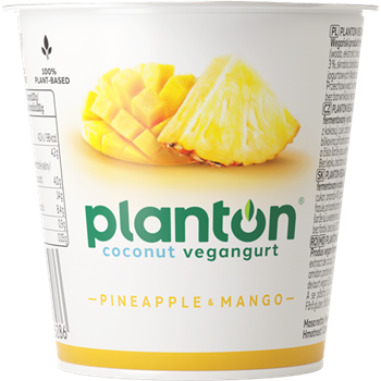 Planton kókuszos vegángurt ananász és mangó 150 g