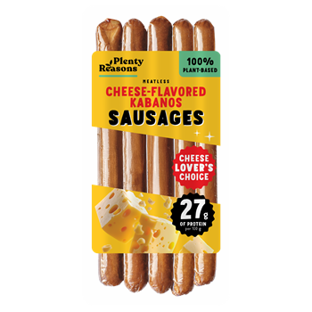 Plenty Reasons Meatless vegán sajtos cabanossi snack kolbász 160 g