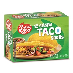 Poco Loco ropogós taco kagyló tortilla 12db-os 135 g