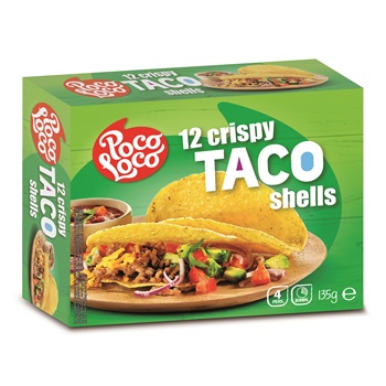 Poco Loco ropogós taco kagyló tortilla 12db-os 135 g