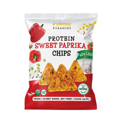 Popcrop pyramids gluténmentes sweet paprika ízű protein chips 60 g