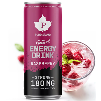 Puhdistamo természetes energiaital málna ízű 330 ml