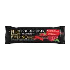Pure Platinum Power belga étcsokoládéval mártott málnás-túrós kollagén szelet 30 g