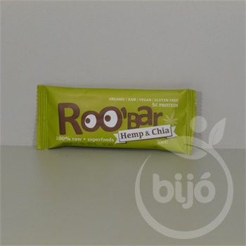 Roobar 100% raw bio gyümölcsszelet kender protein 30 g
