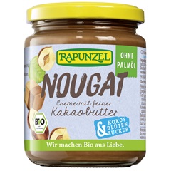 Rapunzel bio mogyorós nugátkrém pálmaolaj nélkül, kókuszvirág cukorral 250 g