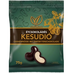 Real Nature étcsokoládés kesudió 75 g