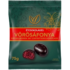 Real Nature étcsokoládés vörösáfonya 75 g