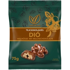 Real Nature tejcsokoládés dió 75 g
