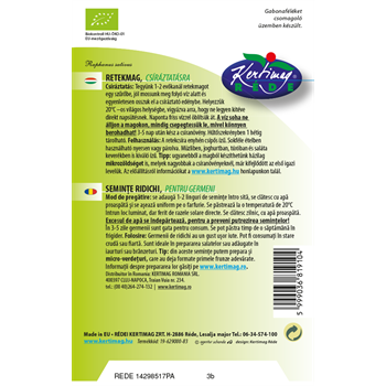 Réde organic radish seeds for germination 30 g