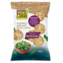 Rice Up barna rizs chips greek oregano ízű 60 g