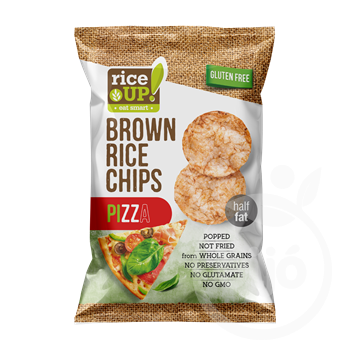 Rice Up barna rizs chips pizza ízű 60 g