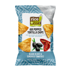 Rice Up tortilla chips fekete olivabogyó és paradicsom ízű 60 g