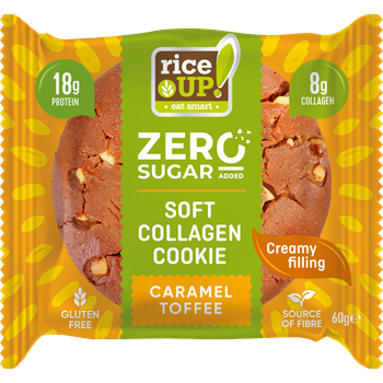 Rice Up zero kollagén, protein keksz karamell ízű 60 g