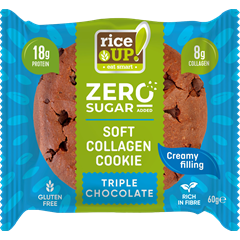 Rice Up zero kollagén, protein keksz triplacsoki ízű 60 g