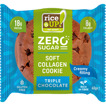Rice Up zero kollagén, protein keksz triplacsoki ízű 60 g