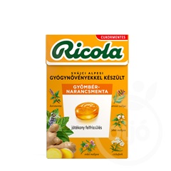 Ricola cukorka gyömbér-narancsmenta 40 g