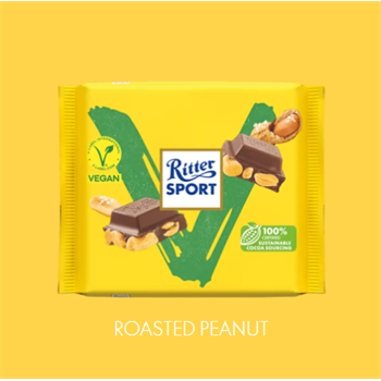 Ritter Sport vegán pörkölt földimogyorós csokoládé 100 g