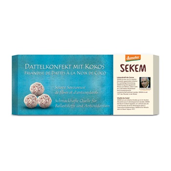 Sekem biodinamikus demeter kókuszos datolyagolyó 120 g