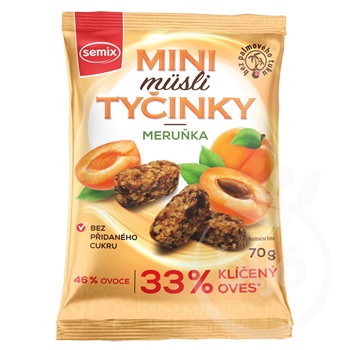 Semix mini müzlifalatok csíráztatott zabpehellyel,sárgabarackos 70 g