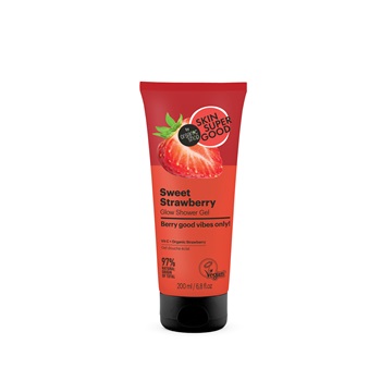 Skin Super Good “sweet strawberry” ragyogásfokozó tusfürdő gél 200 ml